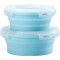 Set 2 caserole rotunde pliabile Cyrax, din silicon, rezistenta la temperaturi ridicate, usor de depozitat si curatat, 500 si 800 ml, utilizare in cupt