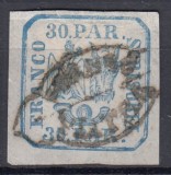 ROMANIA 1864 LP 13 PRINCIPATELE UNITE EMISIUNEA II- a 30 PARALE STAMPILAT FRANCO PIATRA