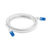 Cablu de rețea Lanberg CAT 6A S/FTP, 2x RJ45, 1 m, alb