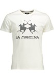 Cumpara ieftin La Martina Tricou barbati, cu imprimeu pe centru, Regular Fit, Alb, M, 2XL, 3XL, L, XL
