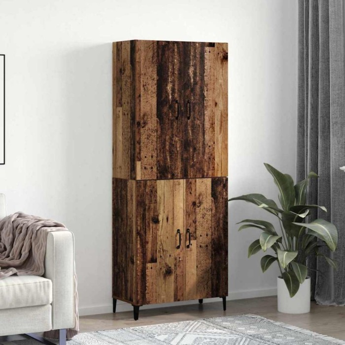 Bufet 2 pcs Lemn vechi 69.5 x 34 x 180 cm Lemn compozit