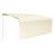 Copertina retractabila manual cu stor, crem, 3x2,5 m