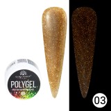 Cumpara ieftin Polygel cu sclipici pentru constructie unghii, Disco Polygel, reflectorizant, 15 g, 03