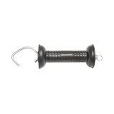 Maner poarta pentru gard electric cu carlig, negru, Mezofarm