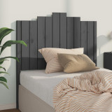 Tăblie de pat, gri, 106x4x110 cm, lemn masiv de pin, vidaXL