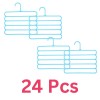 Set 24 Umerase Multifunctionale din Plastic cu 5 pozitii pentru Haine si Accesorii, Anti-derapante, 31 x 31 cm, Albastru
