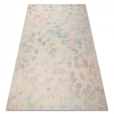 Covor din l&acirc;nă FLUX 461.60.AE990 OSTA - Abstracția, structural, loft crem / albastru, 120x170 cm
