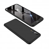 Husa Telefon Plastic Huawei P20 360 Full Cover Black