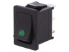 Rocker ON-OFF 16A/12VDC negru cu LED 12V