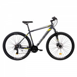 Bicicleta MTB Colinelli COL05, Marimea L, 29 inch, Gri, Schimbator Shimano, 21 Viteze, Cadru Otel, F