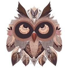 Sticker decorativ, Bufnita, Maro, 70 cm, 8781ST foto