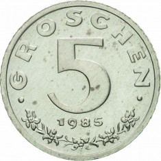 Moneda 5 GROSCHEN - AUSTRIA, anul 1985 *cod 2082 B = UNC ZINC DIN FASIC BANCAR