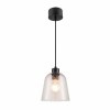 Pendul sferic GoodHome Calume, E27, cablu reglabil, sticla transparenta, metal, design modern, 1 bec, max 42W, dormitor/living/hol