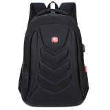 Rucsac pentru barbati Jason GT1478, multifunctional, laptop, cu port USB, negru, Oem