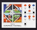 Cumpara ieftin ✅ ( C33) 2000 Gibraltar &quot;Omagiu Fotbalului European &quot; ,bloc 40 ,MNH
