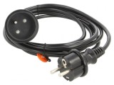 Prelungitor alimentare 3m 10A negru 3x1mm2, KEL
