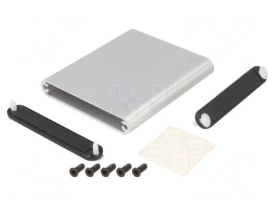 Carcasă aluminiu gri 70x80x12mm foto