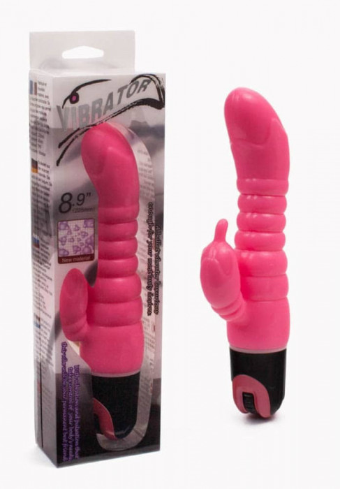 Vibrator Rabbit Pink 1, Roz, 22.5 cm