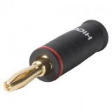 Conector de lipit banana Negru/Rosu, HICON HI-BM07-RED