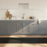vidaXL Covor dreptunghiular, negru, 70x300 cm, bambus