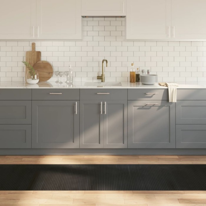 Gossi covor dreptunghiular, negru, 70x300 cm, bambus