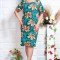 Rochie de zi Doris Floral Verde - 48Marimea