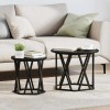 VidaXL Masă laterală 2 pcs Stejar negru 50 x 50 x 40 cm 868243