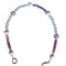 B260a. Bratara de Luxe3a, Perle Morganit Turmalina Acvamarin, Multicolor, 17 cm