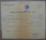 Bon provizoriu Uzinele de Fier si Domeniile din Resita 1946