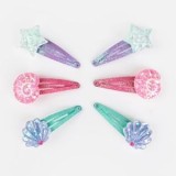 Clame de Par cu Modele 3D Stea de Mare si Scoici, 6 buc, 5cm, Multicolor, CMCLASS