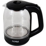 Cana fierbator din sticla FLORIA ZLN-3505, Leduri iluminare apa, Putere 1500 W, Capacitate 1.8L