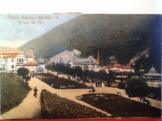 SLANIC - MOLDOVA , ilustrata &amp;quot;BAILE - VEDERE din PARC&amp;quot; , 1918 foto