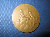 Medalie Bancara Monnaie de Paris Franta 1900, Semnata Daniel Dupois, Bronz, 5cm