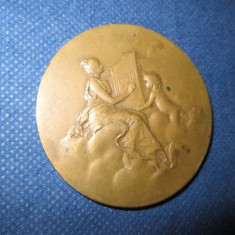 2187-I-Medalia bancara Monnaie de Paris-valuta Franta 1900 semnata Daniel Dupois