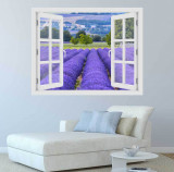 Cumpara ieftin Fereastra cu efect 3D - Camp de Lavanda in Provence - 119x93 cm