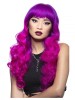 Peruca Fucsia Manic Panic Siren, Par Lung Bucle, Breton, Sintetica Profesionala, Rezistenta Caldura 120&deg;C, Ajustabila, Usoara