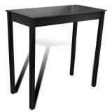 VidaXL Masă de bar din MDF, negru, 115 x 55 x 107 cm