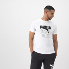 Tricou bumbac Fitness PUMA Alb Bărbați