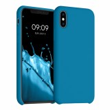 Husa pentru iPhone X / iPhone XS, Silicon, Albastru, 46313.224, Carcasa, Kwmobile