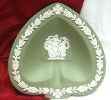 SCRUMIERA PORTELAN ENGLEZESC WEDGWOOD GREEN JASPERWARE