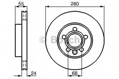 Disc frana VW TRANSPORTER IV platou / sasiu (70XD) (1990 - 2003) BOSCH 0 986 479 B50 foto