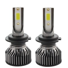 Set 2 LED-uri Auto Techstar&reg; V6, H7, 40w, 4000 Lumeni, 6500K, AUTO, 12-24 Volti, COB, Canbus, Radiator Aluminiu