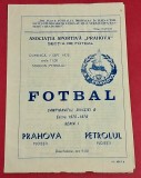 Program meci fotbal AS "PRAHOVA" PLOIESTI - PETROLUL PLOIESTI (07.09.1975)