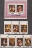 FUJEIRA 1970 PICTURA NAPOLEON ( serie + colita dt.) MNH, Nestampilat