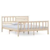 Cumpara ieftin Cadru de pat dublu, 135x190 cm, lemn masiv