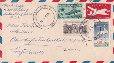 FILATELIE TEMATICA - PLIC USA TEMATICA AVION AVIOANE AVIATIE AIRMAIL foto