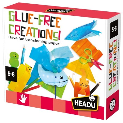 Headu - Set de creatii fara lipici cu 6 tipuri diferite de hartie 5-8 ani foto