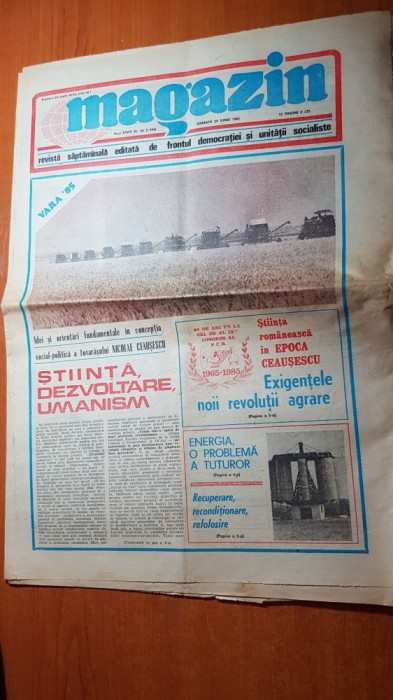 magazin 29 iunie 1985-articol si foto statiunea olimp