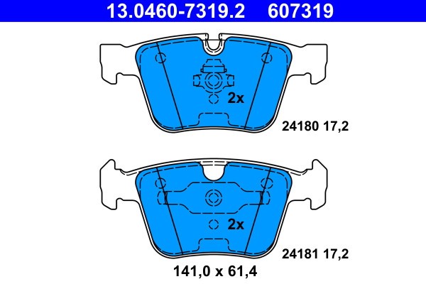 ATE 13.0460-7319.2 set placute frana,frana disc