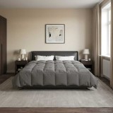 vidaXL Pilotă de vară Patos Gri deschis 200 x 200 cm Microfibră 42025920